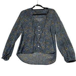 Patterson J Kincade Medium Print Blouse Long Sleeve 100% Polyester